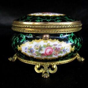 French Tahan Enamel Casket Box